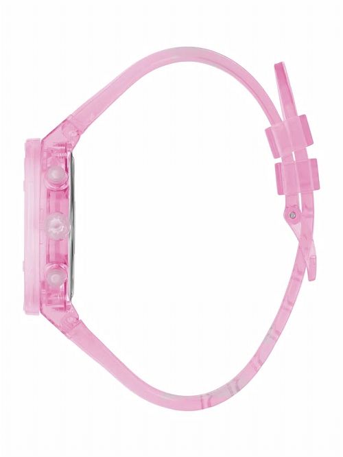Guess Pink Transparent Multifunction Watch Roze | GUESS-SN30044