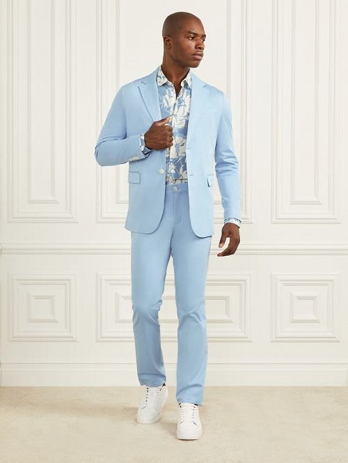 Guess Pitt Sateen Blazer Blauw | GUESS-SN30833
