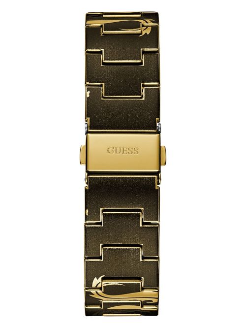 Guess Printed Gold-Tone Multifunction Watch Goud | GUESS-SN31659