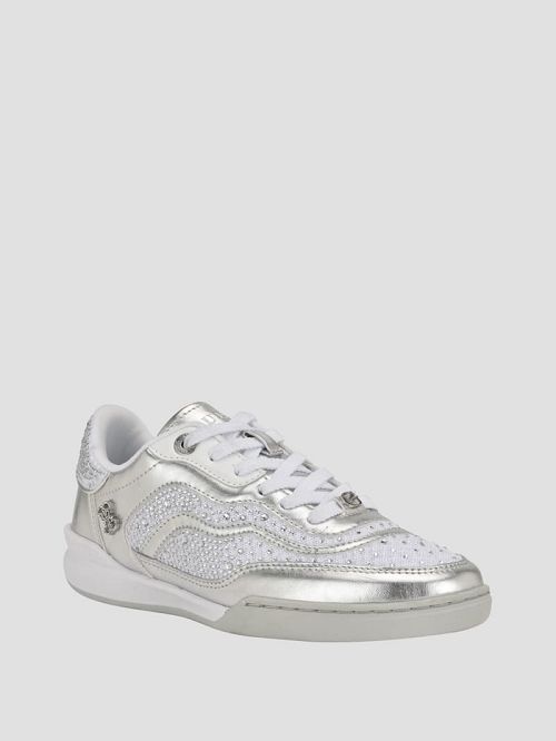 Guess Pritie Rhinestone Sneakers Zilver | GUESS-SN29507