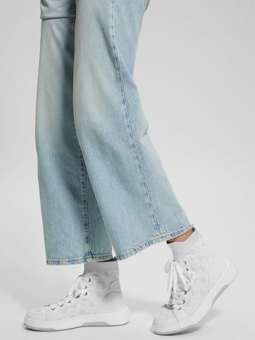 Guess Quattro G Knit High Top Sneakers Zwart Wit | GUESS-SN29562