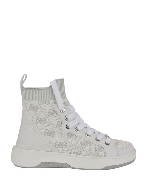 Guess Quattro G Knit High Top Sneakers Zwart Wit | GUESS-SN29562