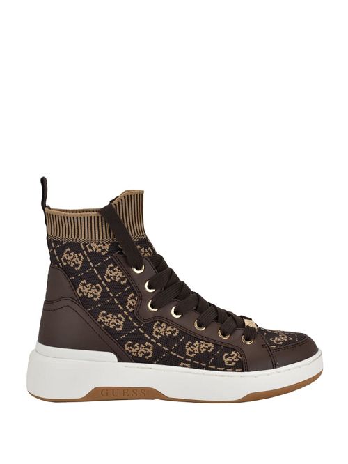 Guess Quattro G Knit High Top Sneakers Zwart | GUESS-SN29569