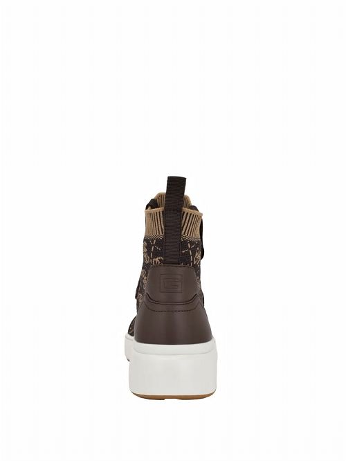 Guess Quattro G Knit High Top Sneakers Zwart | GUESS-SN29569