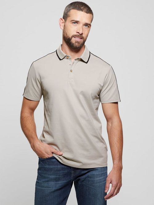 Guess Quattro G Tape Polo Beige | GUESS-SN31288