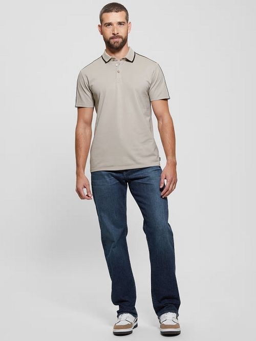 Guess Quattro G Tape Polo Beige | GUESS-SN31288