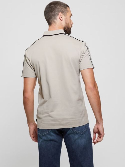 Guess Quattro G Tape Polo Beige | GUESS-SN31288