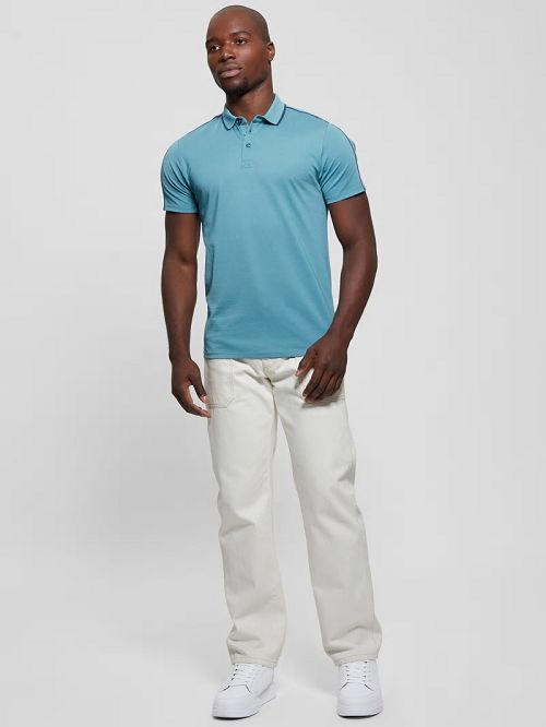Guess Quattro G Tape Polo Blauw | GUESS-SN31082