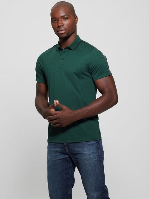 Guess Quattro G Tape Polo Groen | GUESS-SN31083