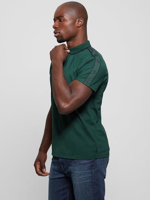 Guess Quattro G Tape Polo Groen | GUESS-SN31083