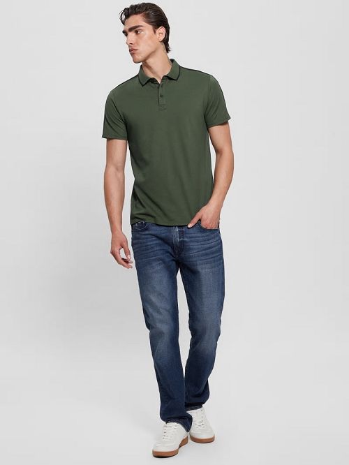 Guess Quattro G Tape Polo Groen | GUESS-SN31271
