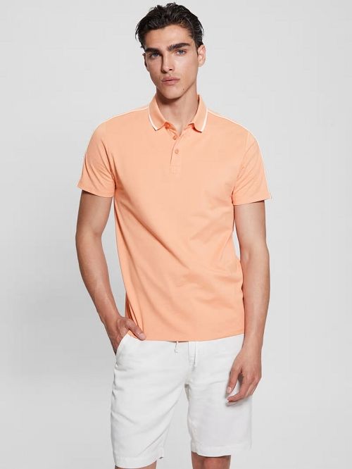Guess Quattro G Tape Polo Oranje | GUESS-SN31248