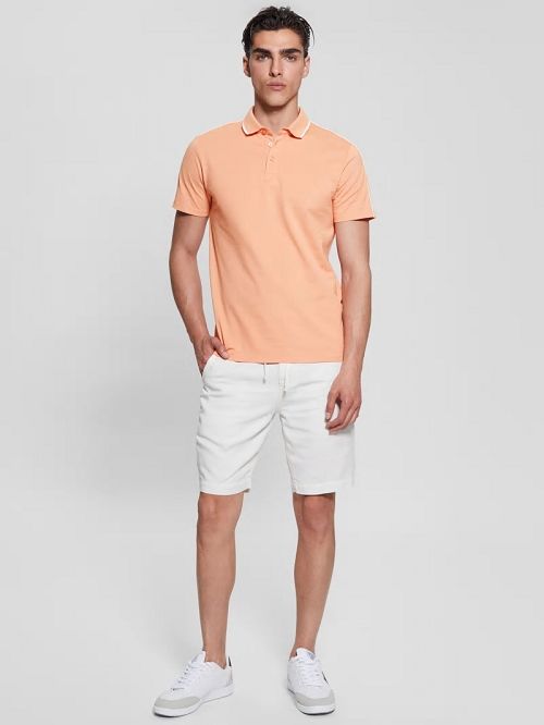 Guess Quattro G Tape Polo Oranje | GUESS-SN31248