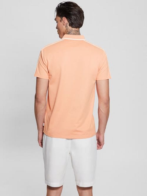 Guess Quattro G Tape Polo Oranje | GUESS-SN31248