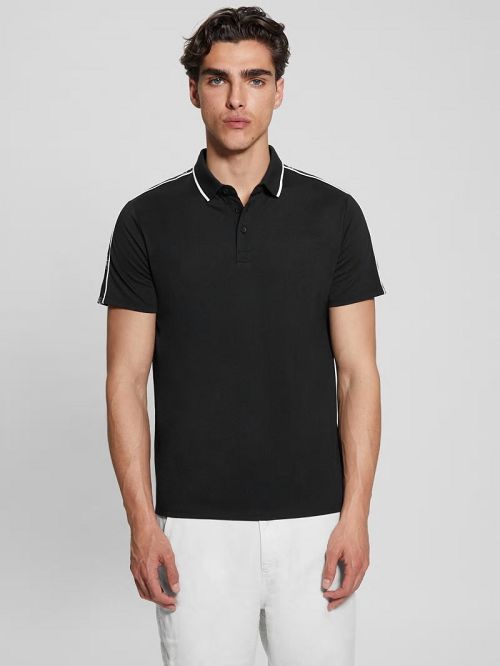Guess Quattro G Tape Polo Zwart | GUESS-SN31329