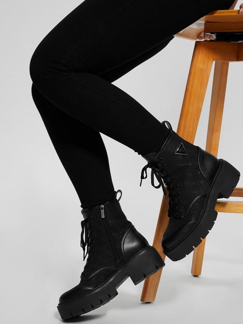 Guess Quattro G Utility Boots Zwart | GUESS-SN29934
