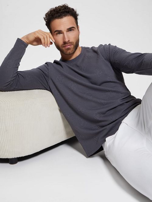 Guess Quattro Logo Sweater Grijs | GUESS-SN30898