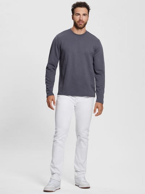 Guess Quattro Logo Sweater Grijs | GUESS-SN30898
