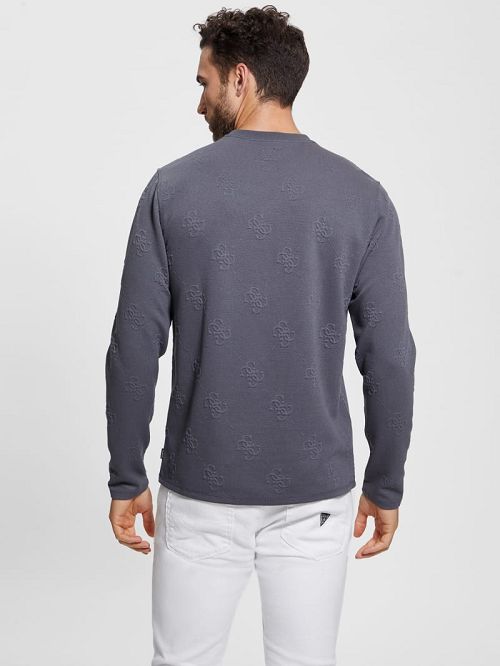 Guess Quattro Logo Sweater Grijs | GUESS-SN30898
