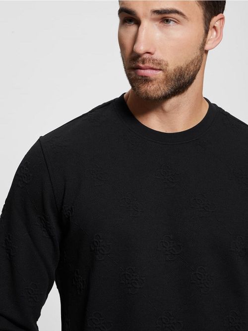 Guess Quattro Logo Sweater Zwart | GUESS-SN30899