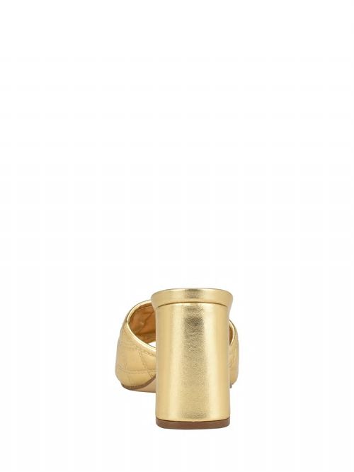 Guess Quilted Block Metallic Heels Goud | GUESS-SN29764