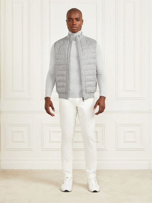 Guess Quilted Twill Vest Grijs | GUESS-SN30824