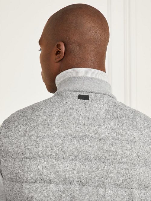 Guess Quilted Twill Vest Grijs | GUESS-SN30824