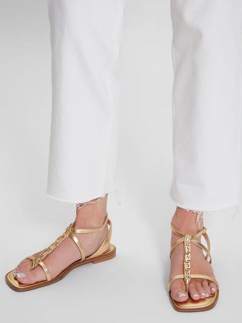 Guess Raima G-Link Chain Sandals Goud | GUESS-SN29663