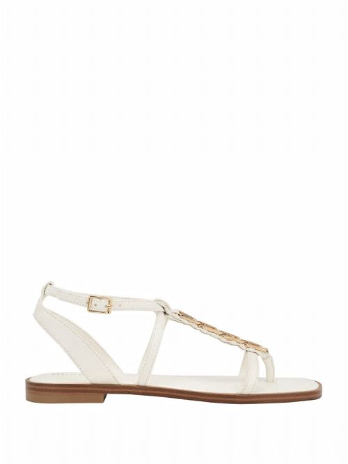 Guess Raima G-Link Chain Sandals Wit | GUESS-SN29610