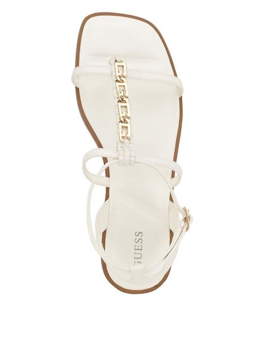Guess Raima G-Link Chain Sandals Wit | GUESS-SN29610