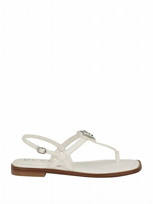 Guess Rainey T-Strap Sandals Wit | GUESS-SN29650