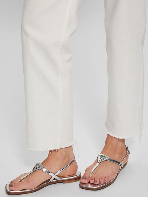 Guess Rainey T-Strap Sandals Zilver | GUESS-SN29637