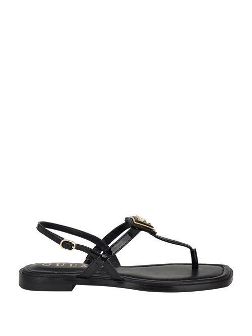 Guess Rainey T-Strap Sandals Zwart | GUESS-SN29662
