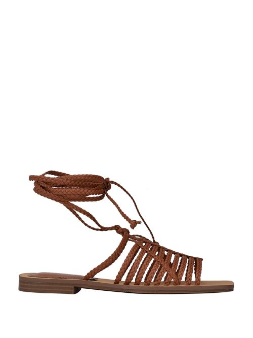 Guess Rayana Strappy Lace-Up Sandals Bruin | GUESS-SN29685
