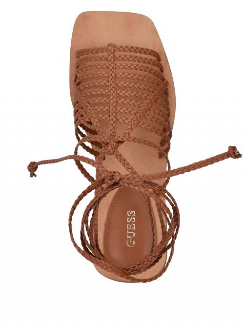 Guess Rayana Strappy Lace-Up Sandals Bruin | GUESS-SN29685