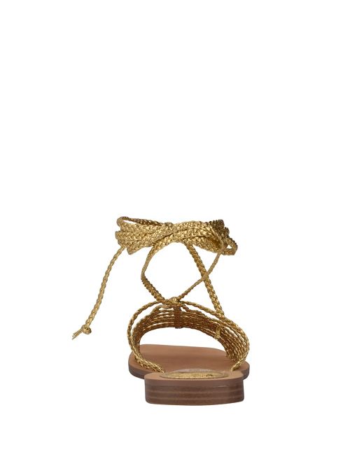 Guess Rayana Strappy Lace-Up Sandals Goud | GUESS-SN29581