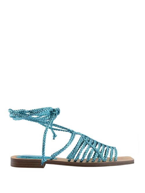 Guess Rayana Strappy Lace-Up Sandals Groen | GUESS-SN29686