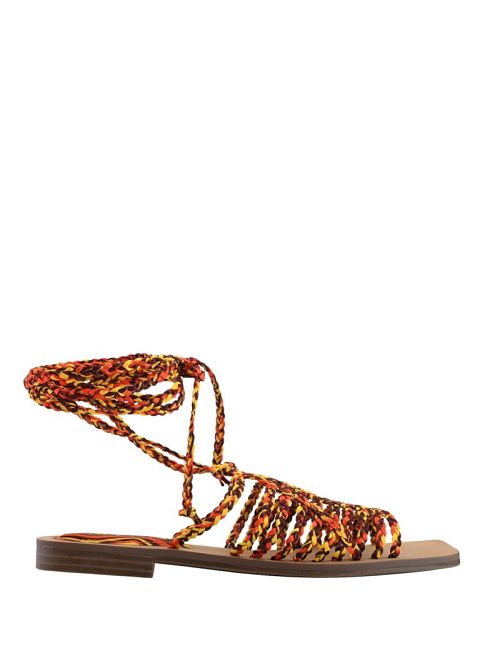 Guess Rayana Strappy Lace-Up Sandals Oranje | GUESS-SN29651