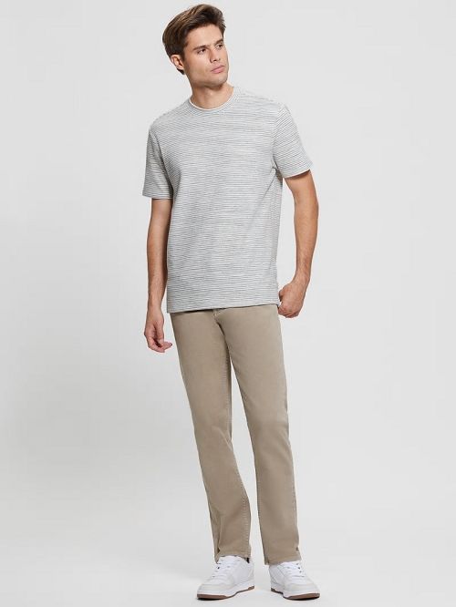 Guess Rayburn Stripe Tee Grijs | GUESS-SN30531