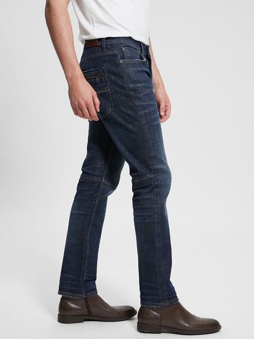 Guess Regular Straight Jeans Blauw | GUESS-SN30348