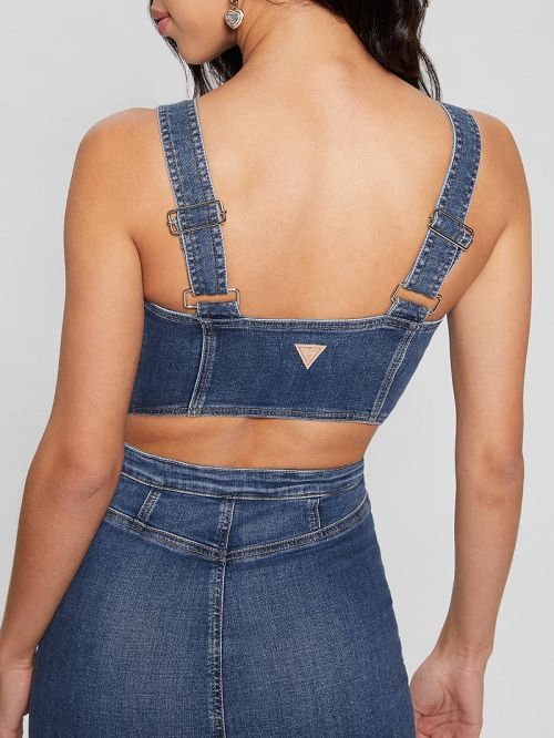 Guess Reina Denim Dress Blauw | GUESS-SN26668