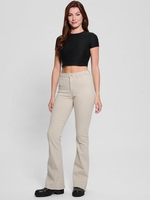 Guess Rene Second Skin Crop Tee Zwart | GUESS-SN27260