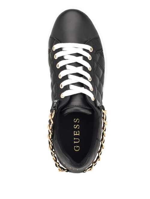 Guess Reney Chain Quilted Sneakers Zwart | GUESS-SN29495