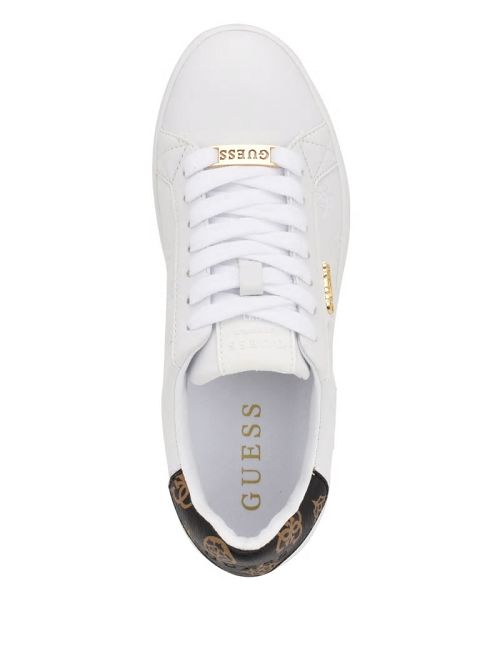 Guess Renzy Debossed Logo Low-Top Sneakers Wit | GUESS-SN29496