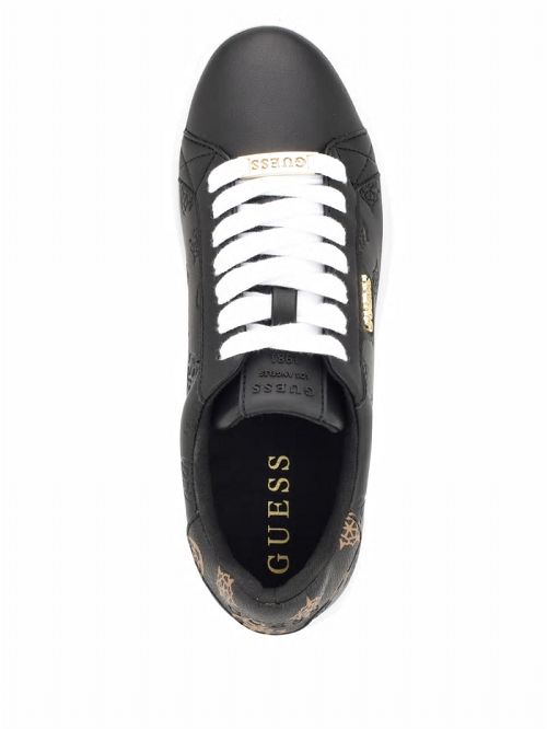 Guess Renzy Debossed Logo Low-Top Sneakers Zwart | GUESS-SN29497