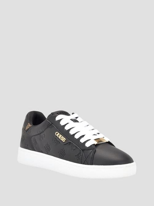 Guess Renzy Debossed Logo Low-Top Sneakers Zwart | GUESS-SN29497