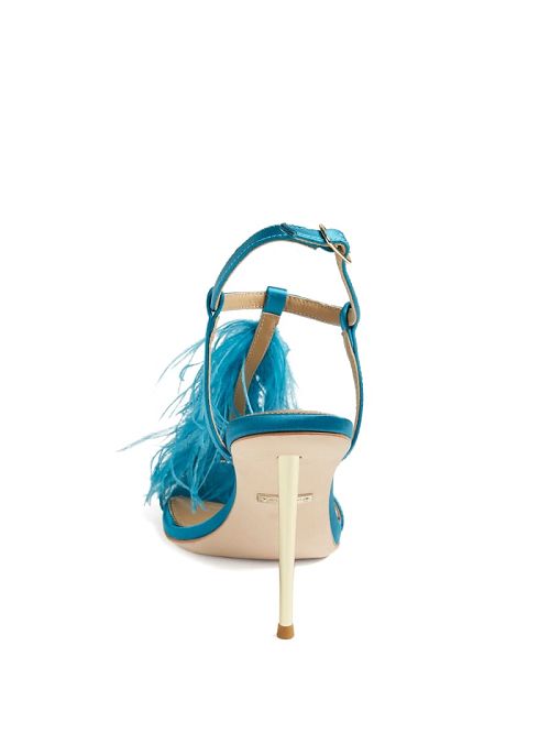 Guess Reyon Feather Satin Heel Blauw | GUESS-SN29832