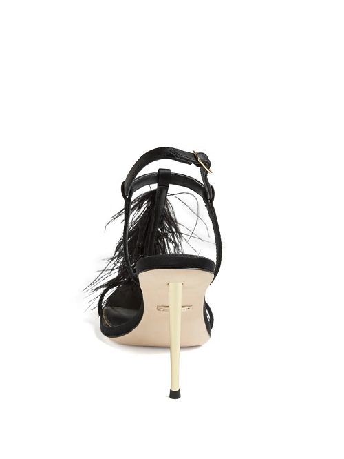 Guess Reyon Feather Satin Heel Zwart | GUESS-SN29828
