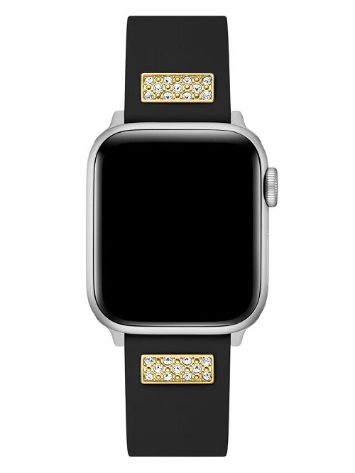 Guess Rhinestone Black Silicone 38-40 mm Band for Apple Watch® Zwart | GUESS-SN29995