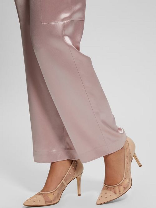 Guess Rhinestone Mesh Pumps Beige | GUESS-SN29866
